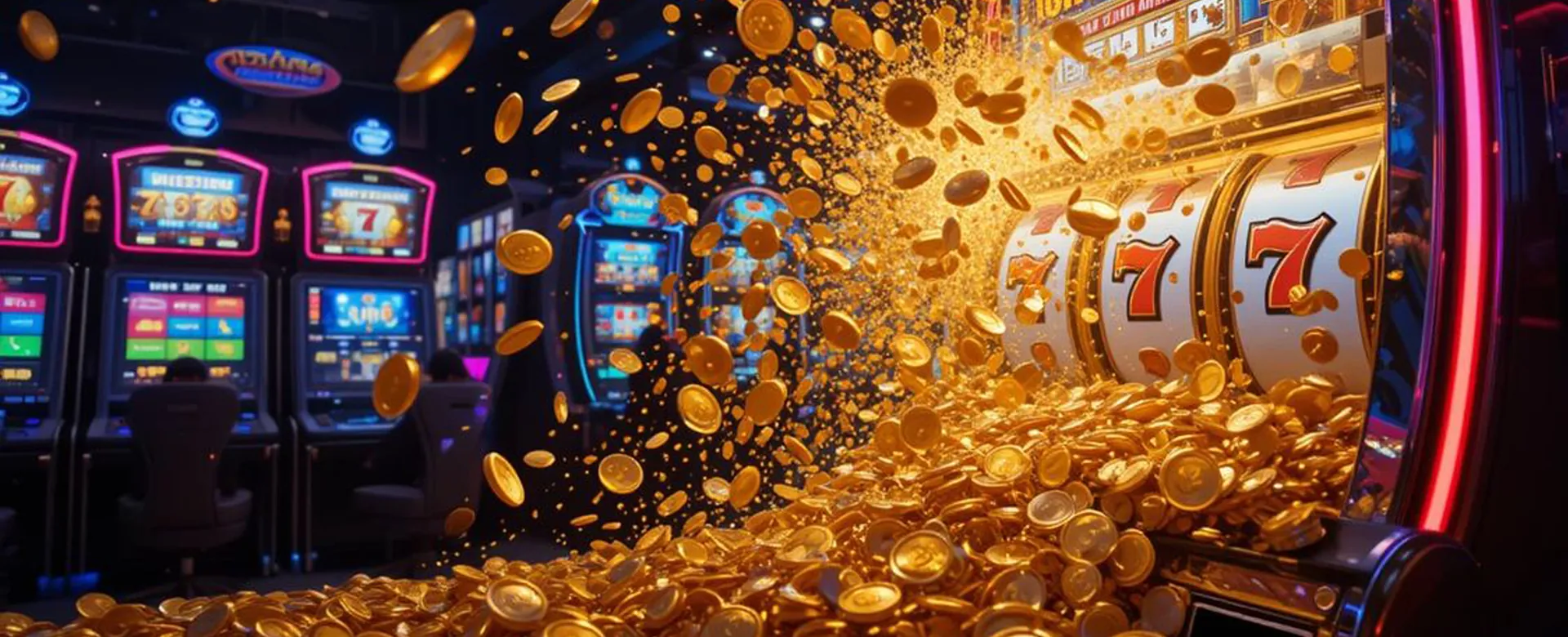 A vibrant graphic representing 555bmw promotions and strategies for maximizing winnings, with gold and dark tones.